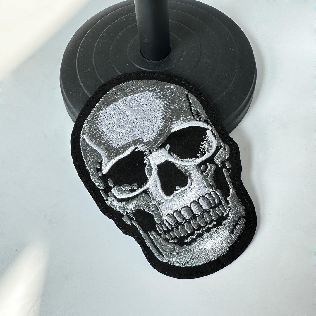 Zittop Skull Patch DIY Horror Applique Embroidered Sew 