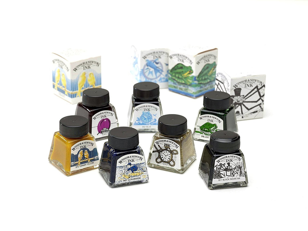 Winsor &amp; Newton Drawing Ink, 30ml Bottle, Silver