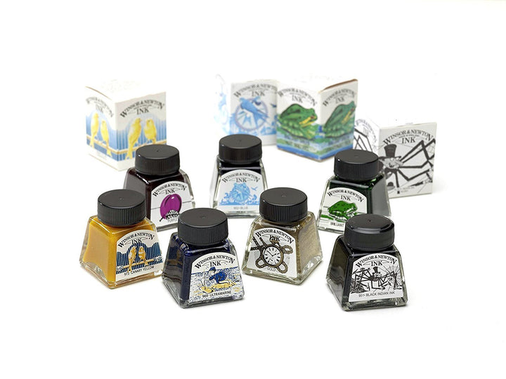 Winsor &amp; Newton Drawing Ink, 30ml Bottle, Silver