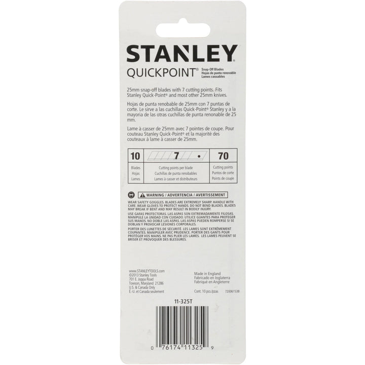 Stanley 11-325T 25mm Heavy Duty Quick-Point Snap-Off Bl