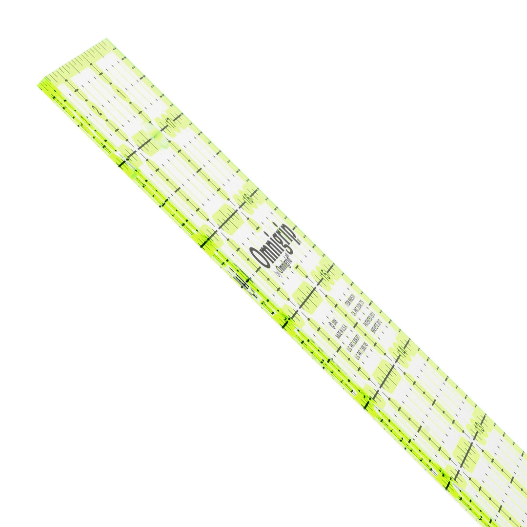 Omnigrid Omnigrip Ruler, 3-½ x 3-½, Green