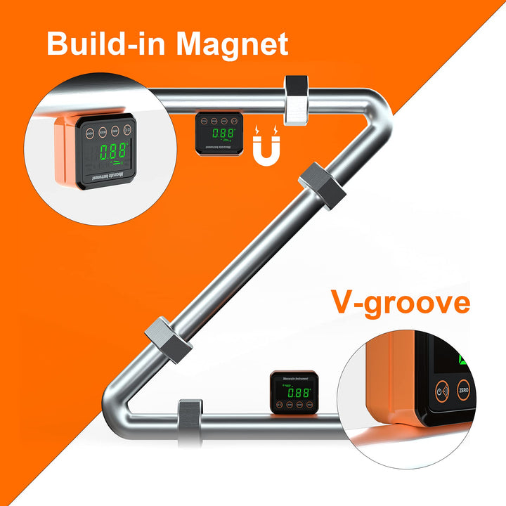 Digital Angle Gauge and Protractor, Precise Measurement Digital Angle Finder tool with LCD and Backlight for Woodworking and Building