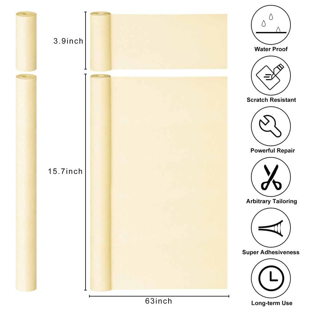 Leather Repair Patch for Furniture, 16 x 63Leather Repair Tape self Adhesive,Leather Repair Patch for car seat couches Sofa Jackets Handbags Beige
