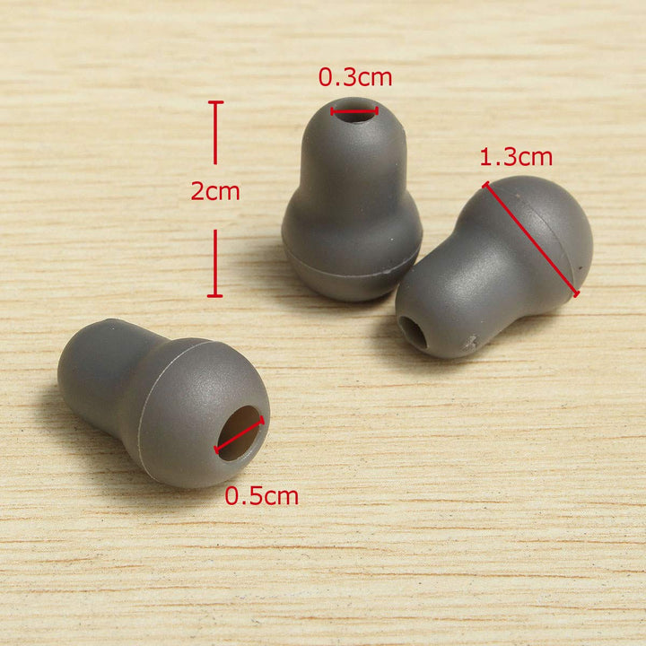 10PCS Super Soft Silicone Earplug Eartips Earpieces for Littmann Stethoscope (Gray)
