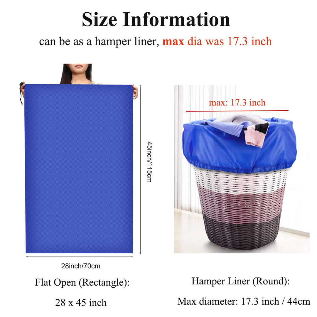 Extra Large Laundry Bag 2 Pack XL Drawstring Laundry Bag 28 x 45 inch Heavy Duty Laundry Bag Blue Clothes Organizer Washable Storage Hamper for Camp Home Dorm Hotel Laundromat Basket
