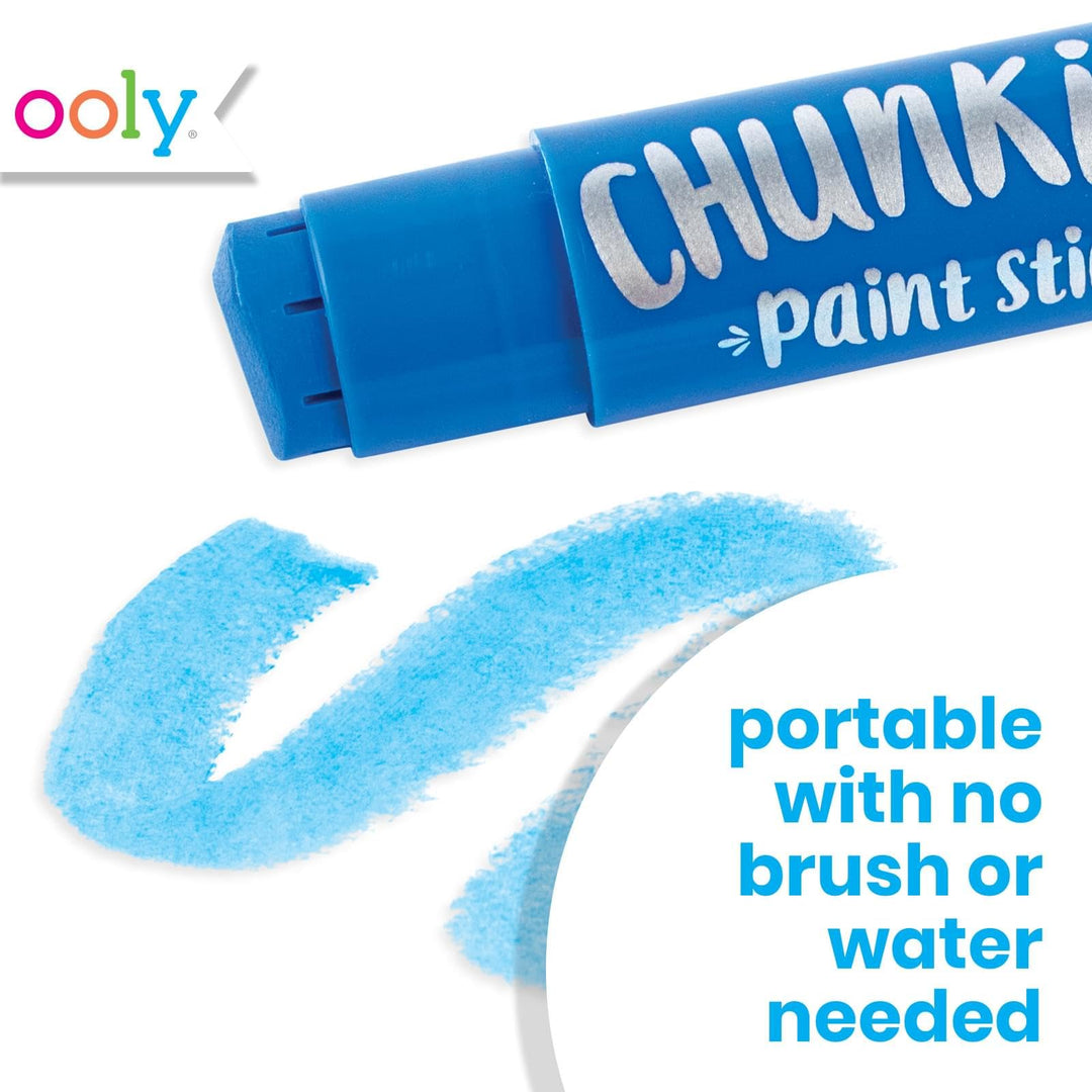 Chunkies 12 Mess Free Paint Sticks For Kids, Tempera Paint Sticks Kid Safe Colors, No Mess Quick Drying Art Supplies for Toddlers and Kids