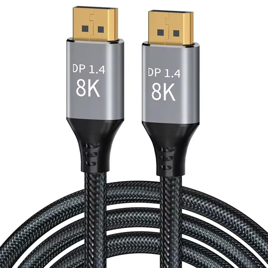 CableDeconn 5M 16FT DisplayPort 1.4 Cable 8K@60Hz 4K@144Hz High Speed 32.4Gbps HDCP 3D Slim and Flexible DP to DP Cable