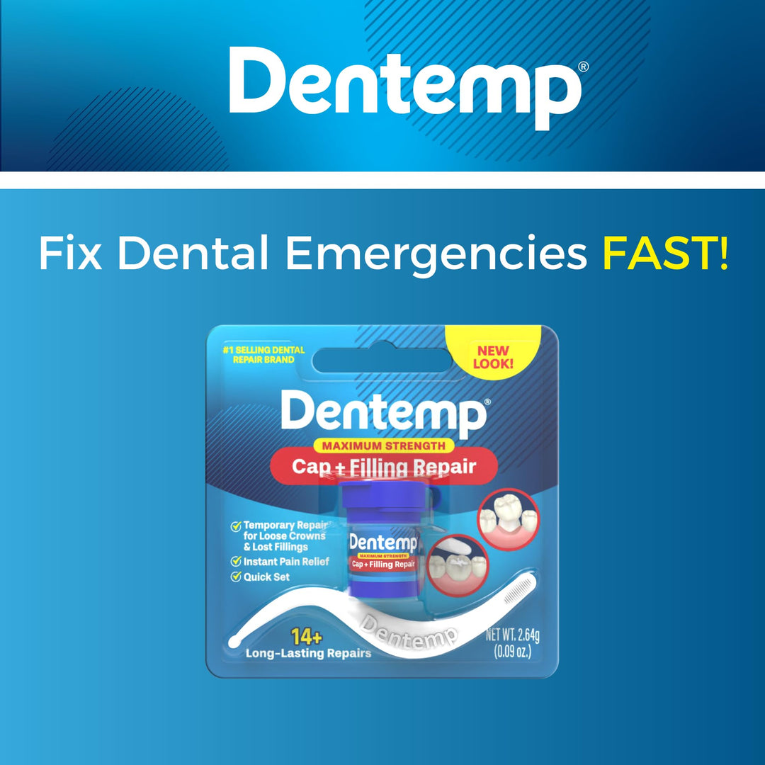Dentemp Maximum Strength Dental Cement, 0.6 Ounce