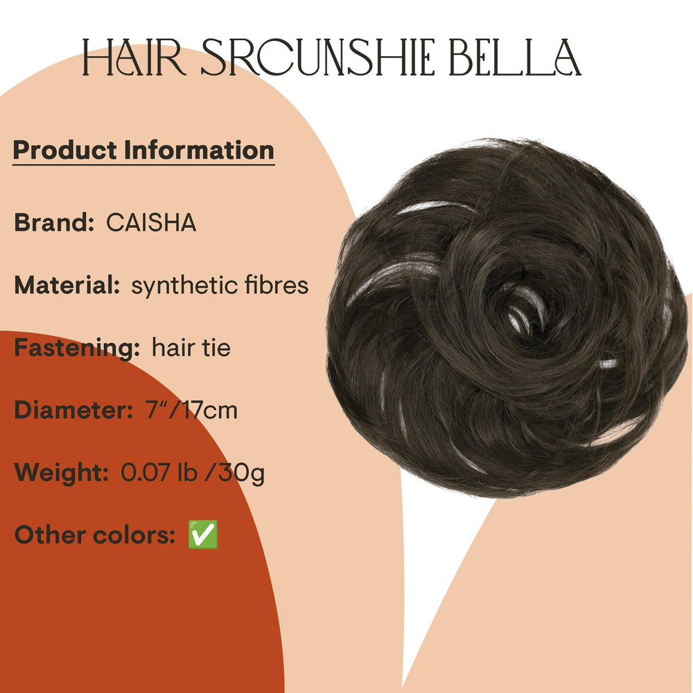 brown 9 : PRETTYSHOP Scrunchie Bun Up Do Hair piece Hair Ribbon Ponytail Extensions Wavy Curly or Messy Various Colors(brown 9)