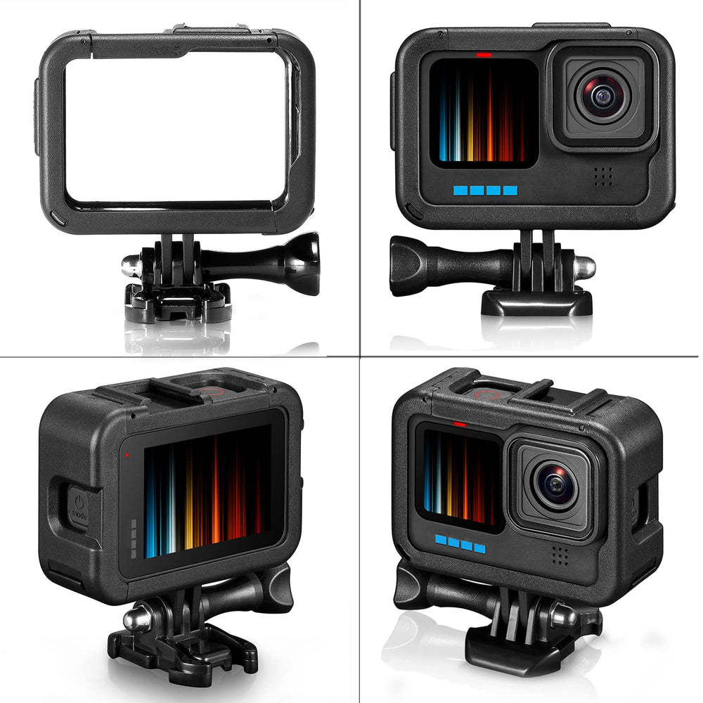 Protective Housing Case Battery Cover Door for GoPro Hero 11 Hero 10 Hero 9 Black Frame with Lens Cap Accessories Kit