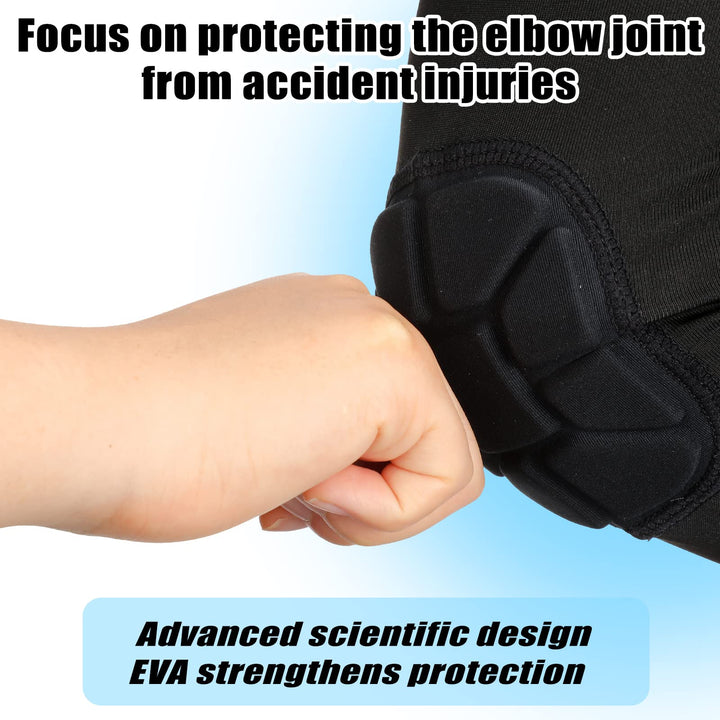 4 Pcs Padded Arm Sleeves Elbow Forearm Crashproof Pads Elbow Guard Compression Arm Protective Support Basketball Shooter Sleeves for Football Volleyball Soccer Baseball Men Women