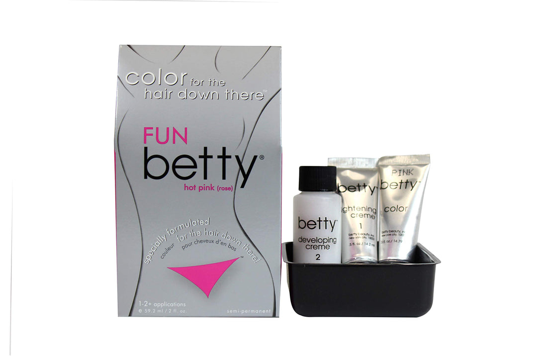 Fun (Hot Pink) Betty - Color For The Hair Down There Hair Coloring Kit