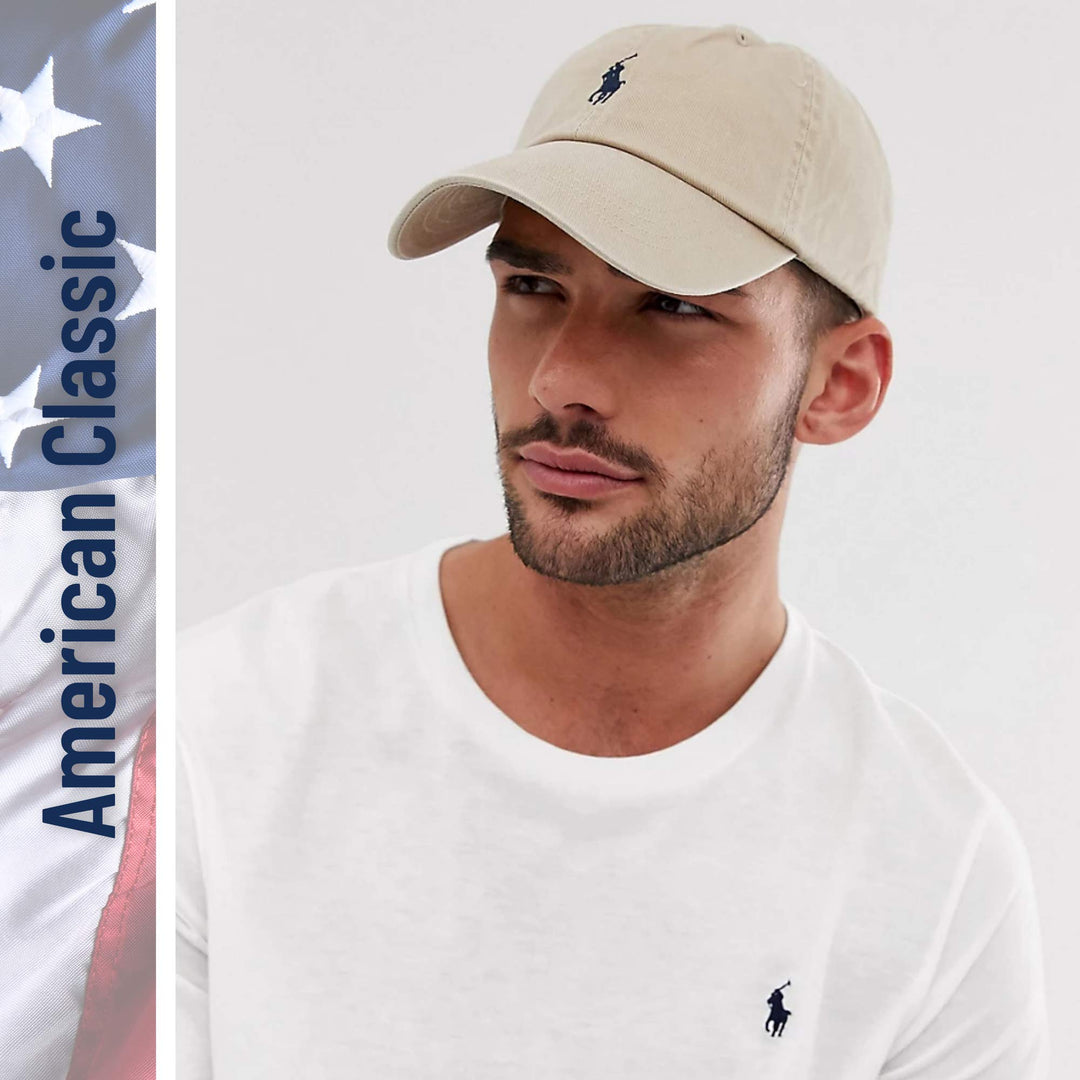 Small Pony Logo Baseball Hat, Adjustable Cap Dark Blue