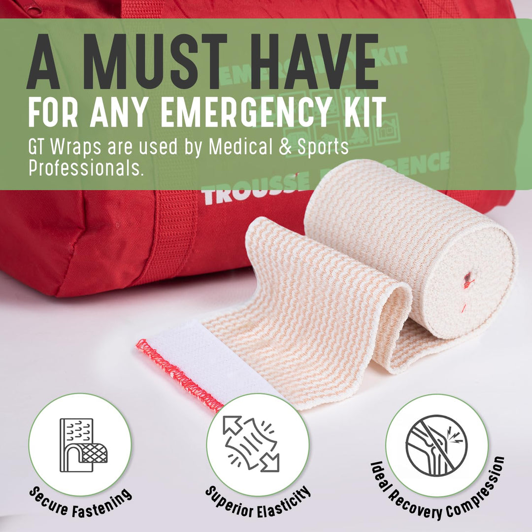 GT 3 Cotton Elastic Bandage with Hook and Loop Closure 