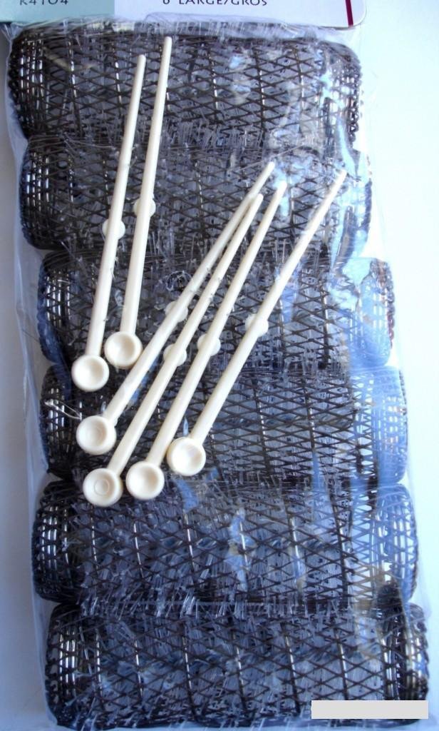 2 Pack HAIR STYLING BRUSH ROLLERS &amp; PINS Hair Curlers 7/8 x 3 Bristles (12 Rollers)