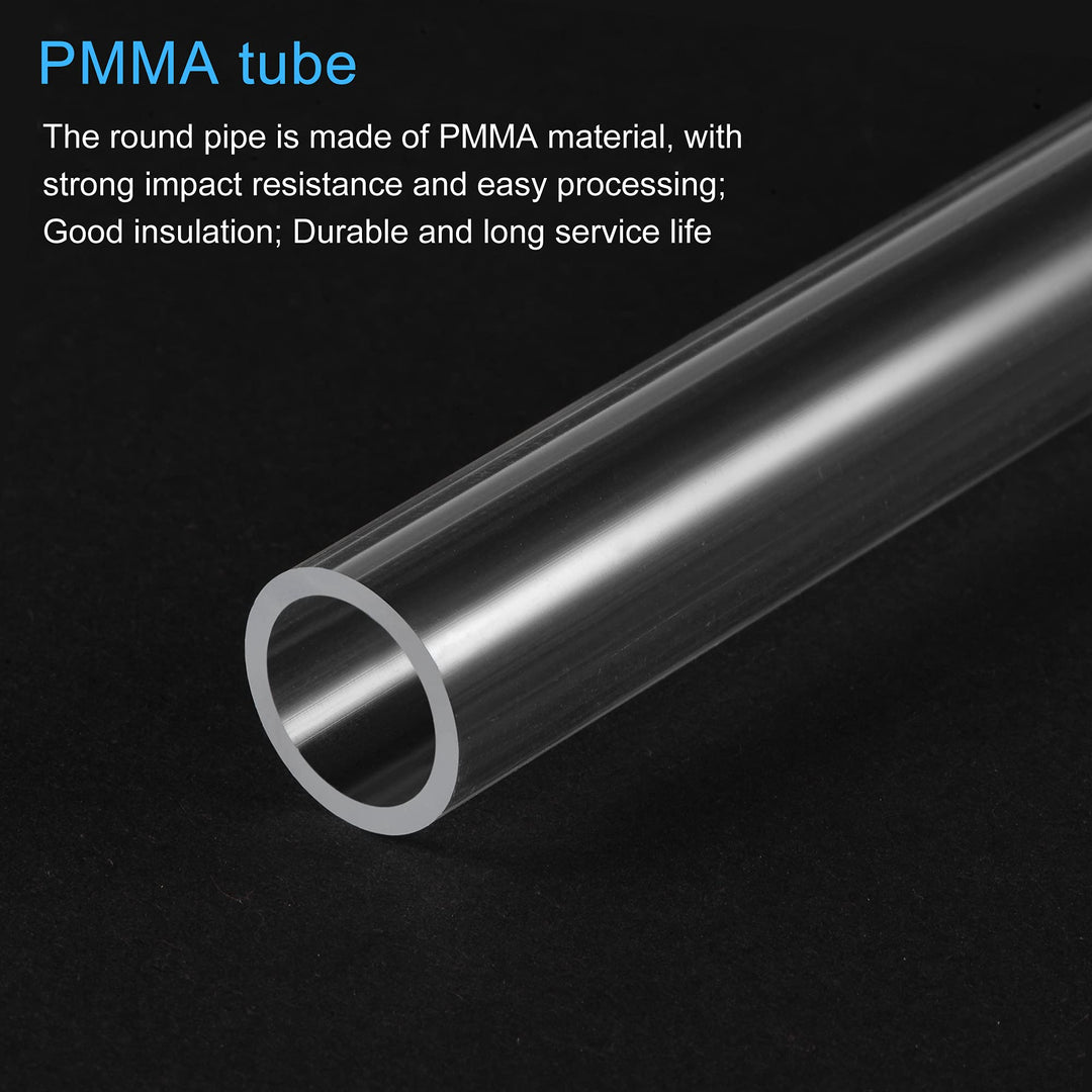 MECCANIXITY Acrylic Pipe Rigid Round Tube Clear 13mm(0.