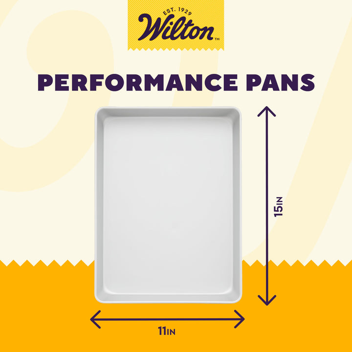 Performance Pans Medium Sheet Cake Pan, 11 x 15-Inch Cookie Sheet, Aluminum