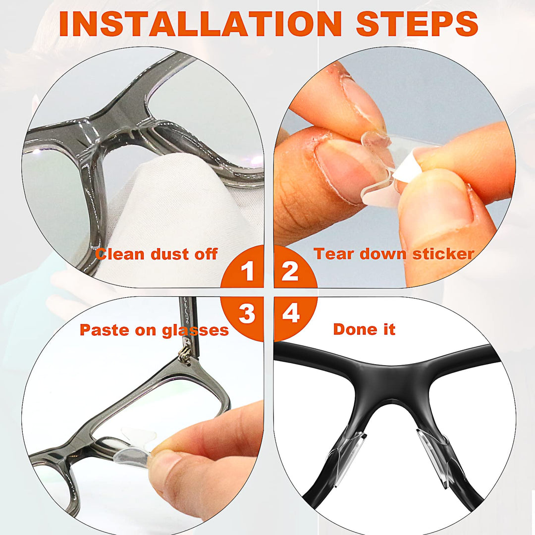 SMARTTOP2.5mm Eye Glasses Nose Pads -10 Pairs Soft Sili