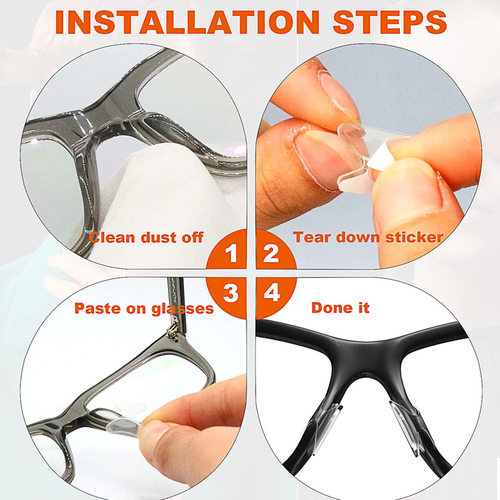 SMARTTOP2.5mm Eye Glasses Nose Pads -10 Pairs Soft Sili