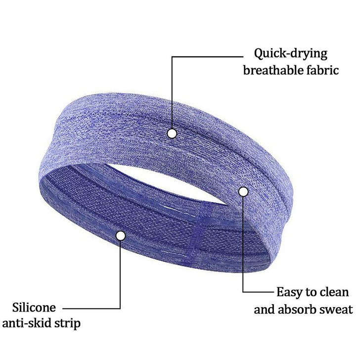 Sweat Band Headbands for Women, Sport Athletic Headband for Yoga Running Sports Travel, Non Slip Workout Headbands,Sweatband for Women Men