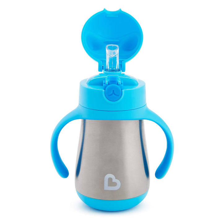 Munchkin Cool Cat Sippy Cup for Toddlers, Stainless Ste