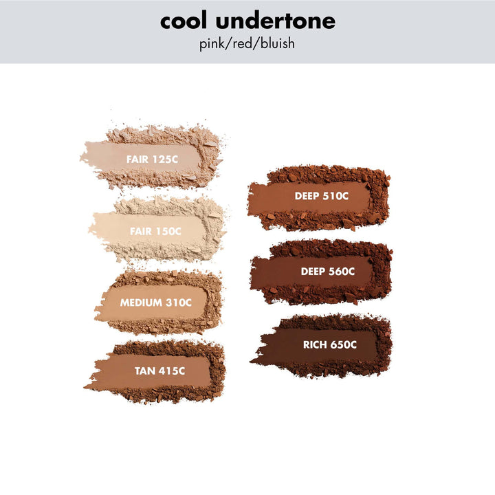 Camo Powder Foundation, Lightweight, Primer-Infused Buildable &amp; Long-Lasting Medium-to-Full Coverage Foundation, Fair 150 C