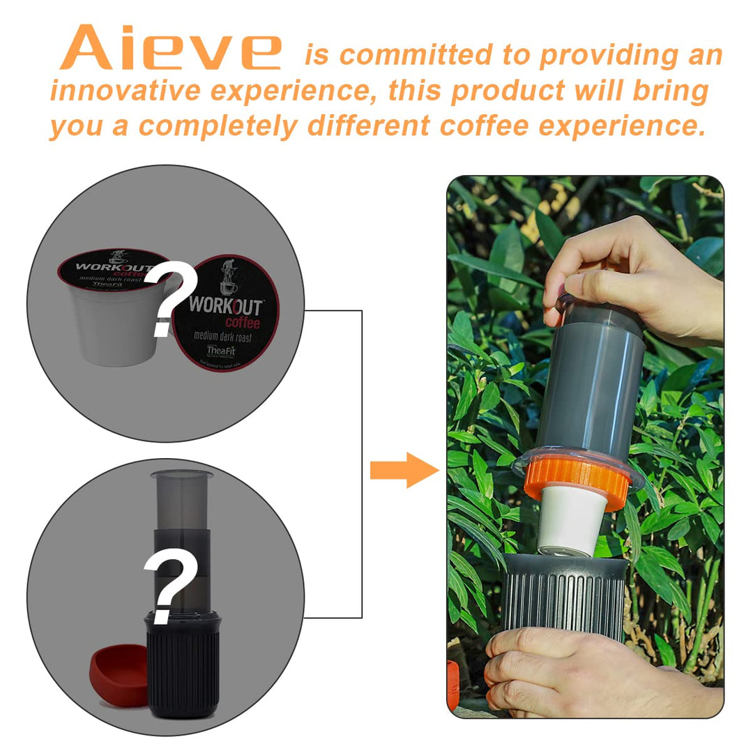 Coffee Pod Adapter Compatible with Aeropress Coffee Maker, Make Outdoor Coffee K Cups Tea Pod Compatible with Aeropress Espresso Maker and Aeropress Go Travel Coffee Maker