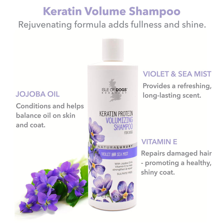 Keratin Volume Sulfate Free Shampoo, 16 Ounce, Multicolor, 820-16