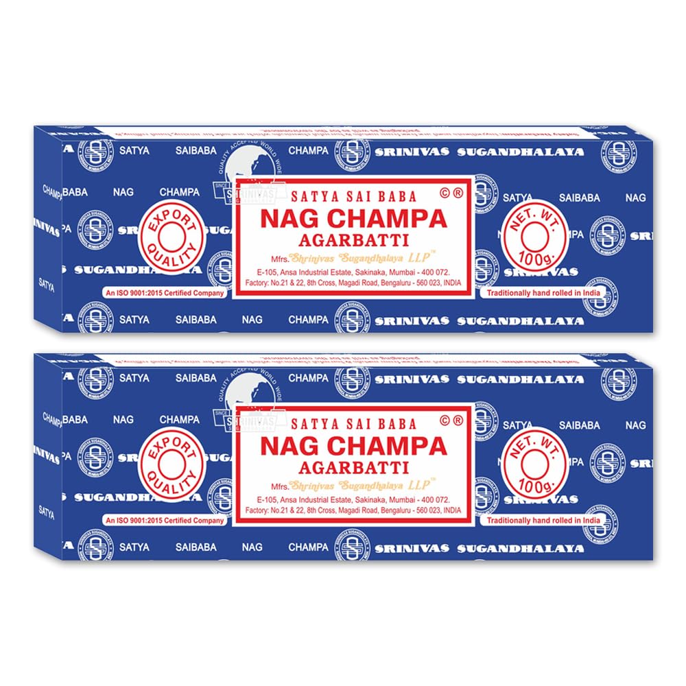 Sai Baba Nag Champa Incense Sticks, 100-gram (Pack of 2)