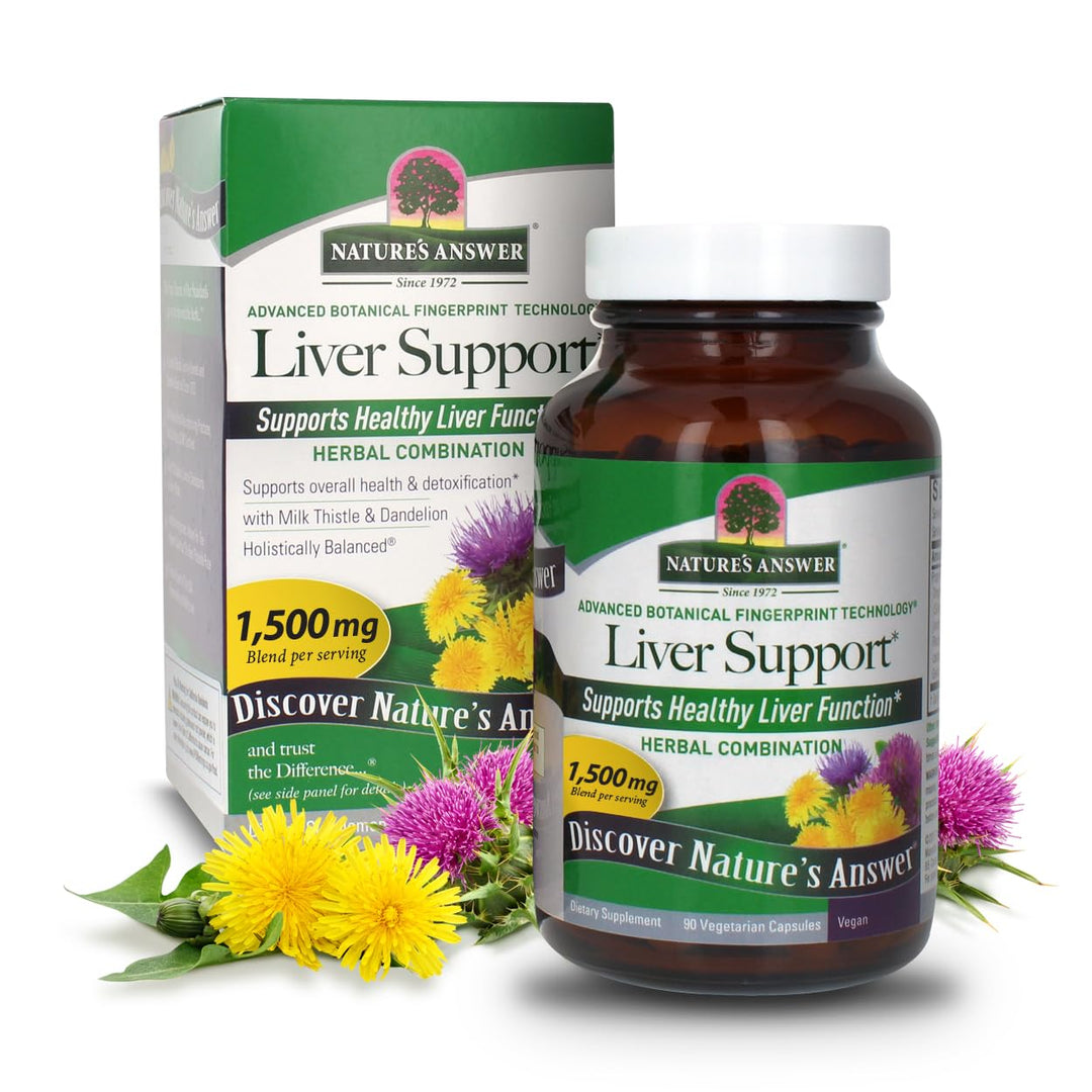 Nature&#39;s Answer Liver Support Herbal Blend Dietary Supplement | 1500mg | 90 Capsules | Supports Liver Function | Vegan | Single Count
