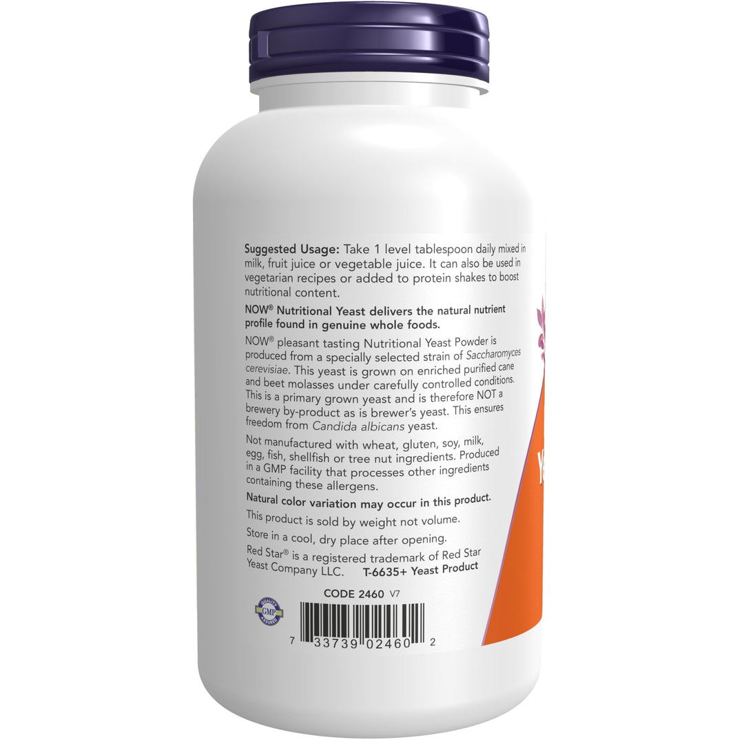 NOW Foods Supplements, Nutritional Yeast Powder Fortifi