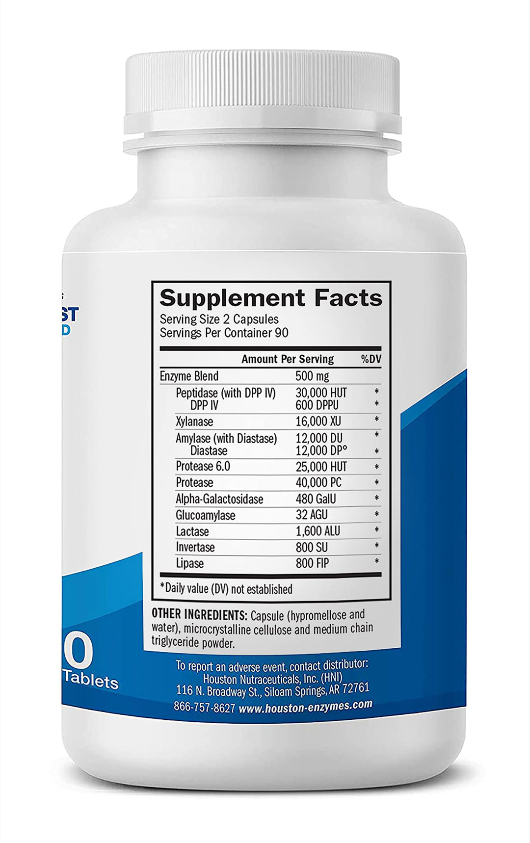 – TriEnza – 180 Capsules (90 Doses) – Broad-Spectrum Enzymes for Digestive Intolerances – Supports Digestion of Gluten, Casein, Soy, Proteins, Carbohydrates, Sugars, Fats &amp; Polyphenols