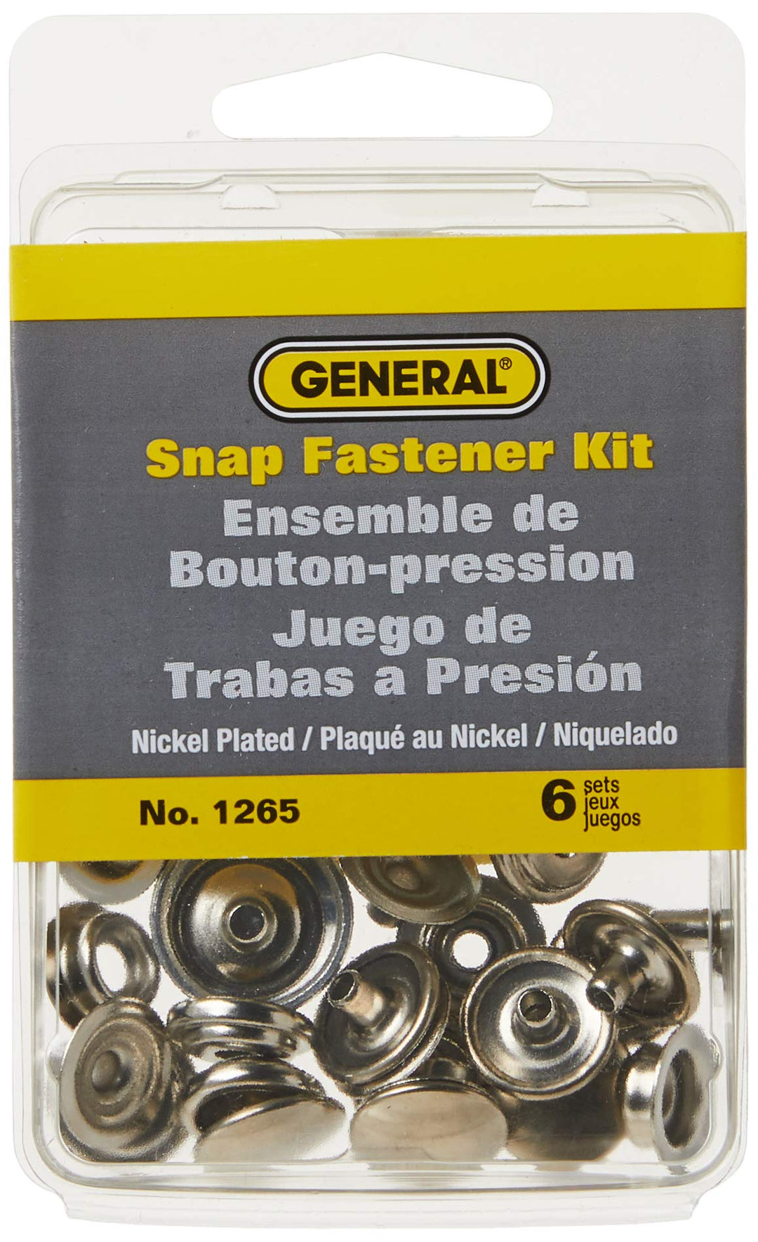 1265 Snap Fastener Kit with 6 Fasteners