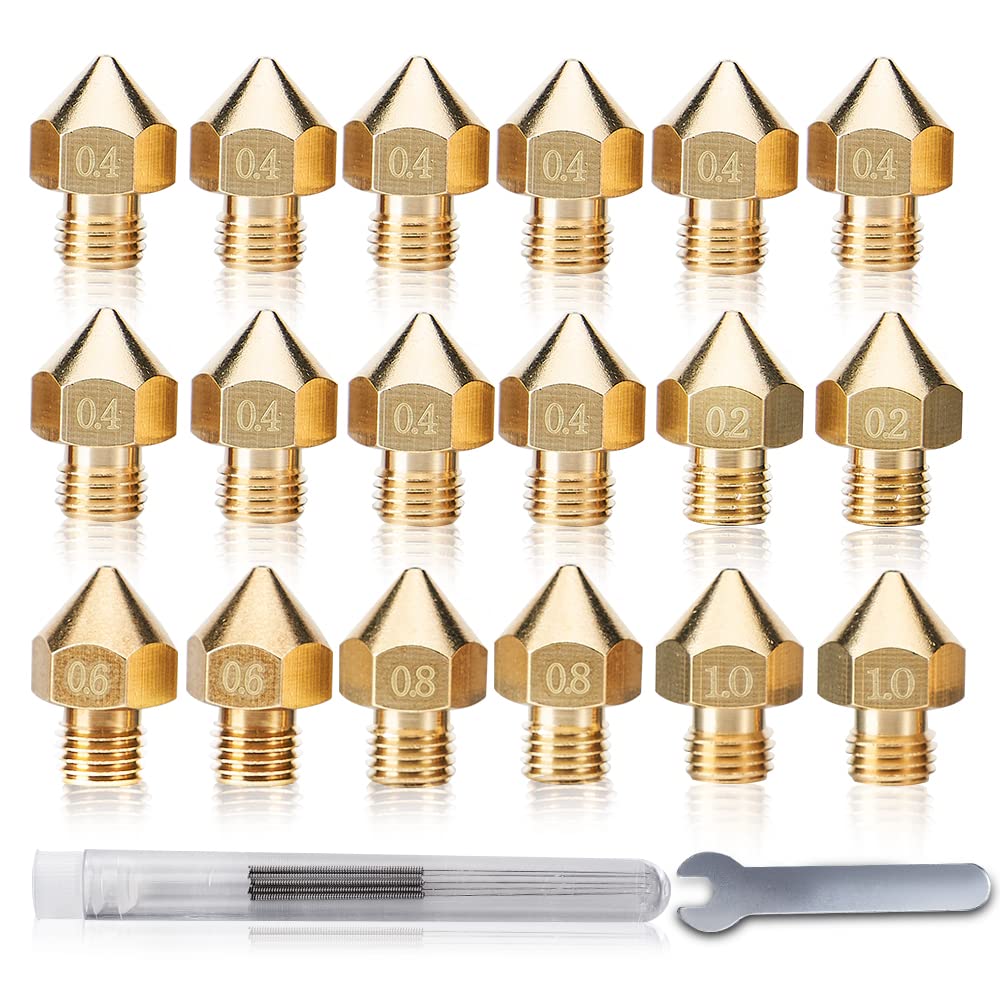 5Aplusreprap 18PCS CR10 Pro 3D Printer Nozzle Kit CR-10