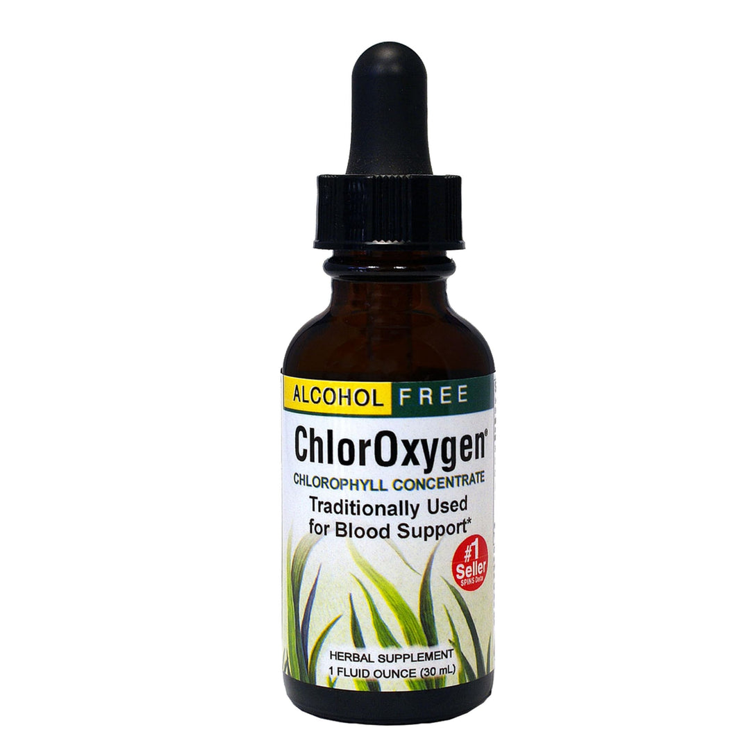 ChlorOxygen Chlorophyll Concentrate - Highly-Concentrated Energy Support - Aids Healthy Blood Circulation - Natural Vitality Support - Alcohol-Free - 1 fl oz (About 66 Servings)