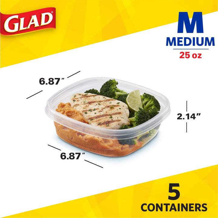Glad Medium Square Food Storage Containers for Everyday