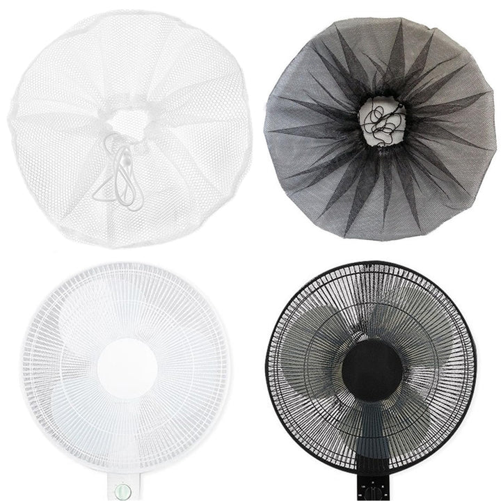 2 Pack-18 Fan Safety Protection Cover,Kid Children Finger Protect Fan Net Guard,Washable Pedestal Fan Dustproof Cover,Summer Home Fan Safety Dust Cover for Parents of Toddlers(1pcs/Black+1pcs/White)
