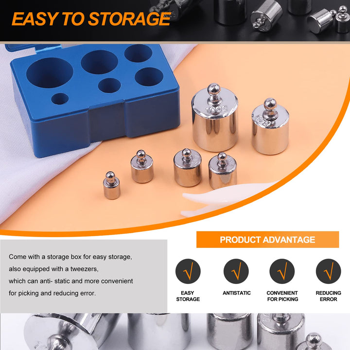 Precision Calibration Weight Set for Digital Balance Scale, Jewellery Scale (200g Set (Gram))