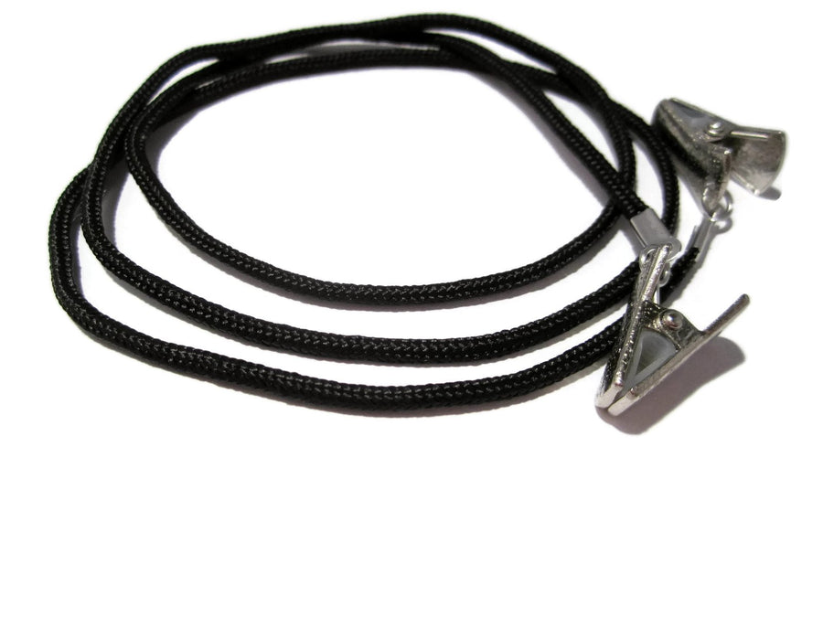 Black Clip Eyeglass Chain, Eyeglass Holder, Eyeglass Cord, Eyeglass Strap, Silver Clips, 341
