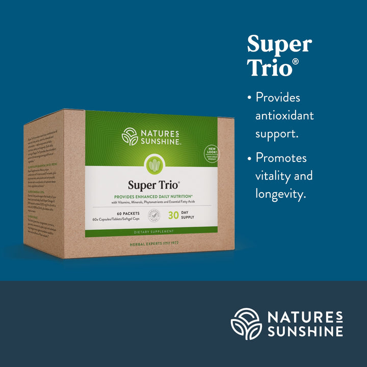 Nature&#39;s Sunshine Super Trio, 30 Day | Vitamin Packs for Men and Women Provide a Potent Blend of Vitamins, Minerals, Essential Fatty Acids, and Antioxidants