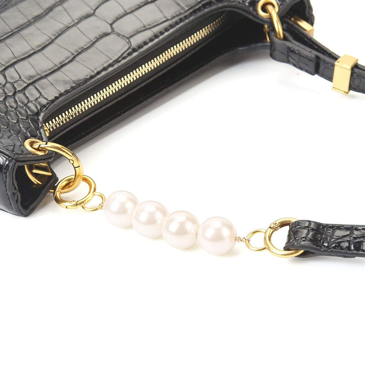Pearl Purse Chain Strap Extenders for Cross-Body Shoulder Bag Handbags,Bag Accessories Charms (Antique Gold)