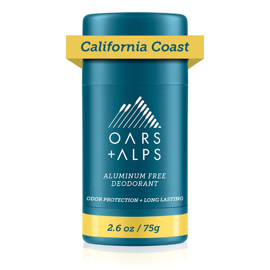 Aluminum Free Deodorant for Men and Women, Dermatologist Tested and Made with Clean Ingredients, Vegan, Travel Size, California Coast, 1 Pack, 2.6 Oz