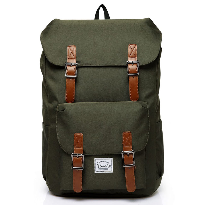 Outdoor Hiking Waterproof Rucksack College Bookbag 15.6in Laptop Backpack Green