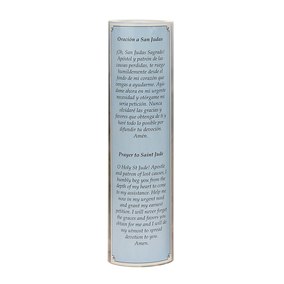 St. Jude Flameless LED Devotional Prayer Candle with Automatic Timer