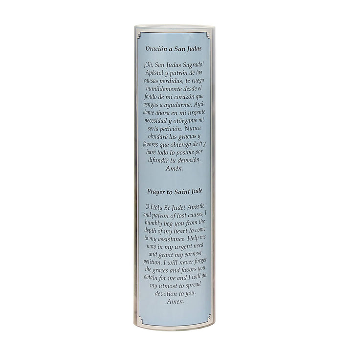 St. Jude Flameless LED Devotional Prayer Candle with Automatic Timer