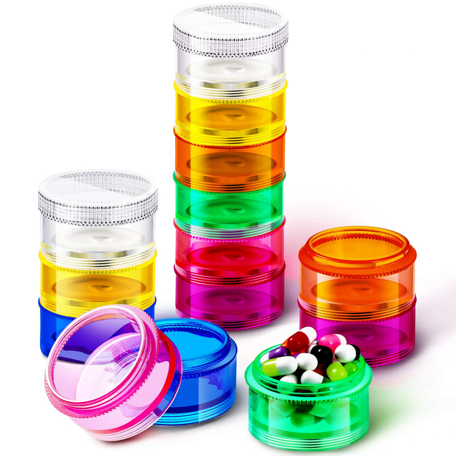 Sieral 7 Day Stackable Pill Organizer Case Vitamin Hold
