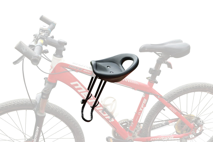 Mountain Bicycle Child Front Seat Child Baby Safe Seats with Back Rest Foot Pedals mountain bike saddle Black