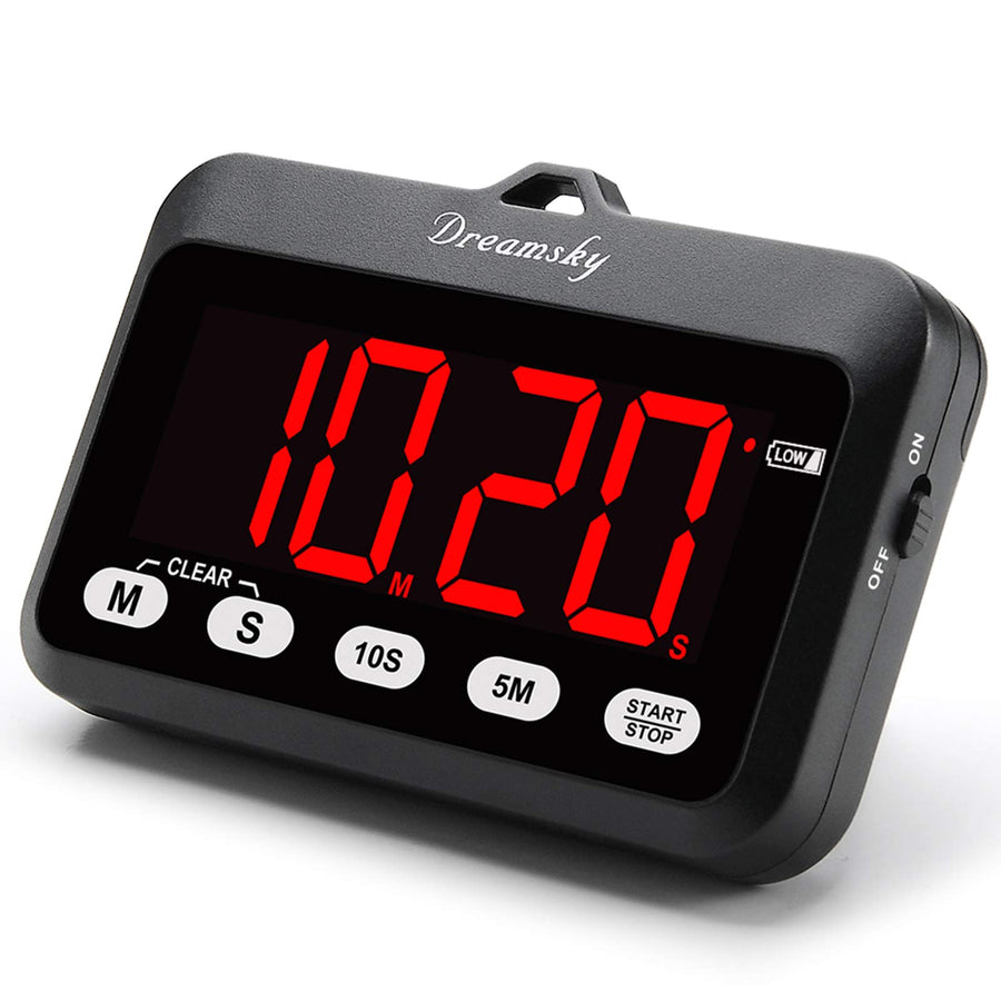 DreamSky Digital Kitchen Timer with Large Red LED Displ