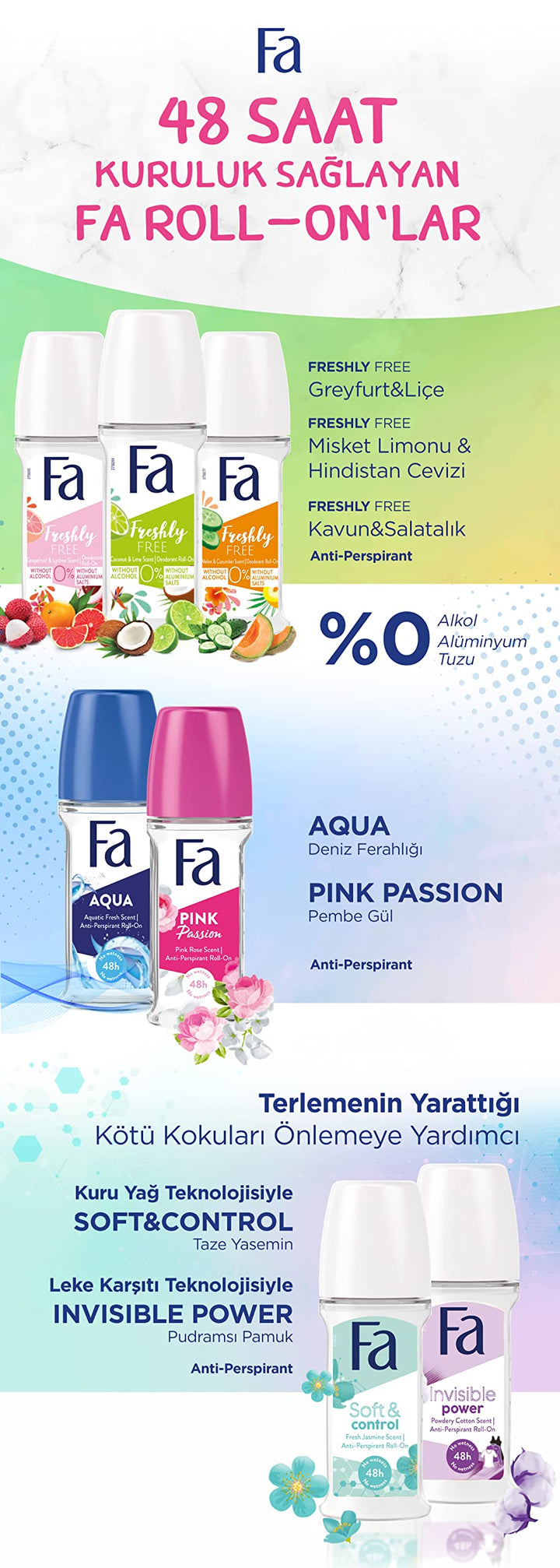 Deodorant Roll-On Pink Passion Floral Fragrance Deodorants And Antiperspirants