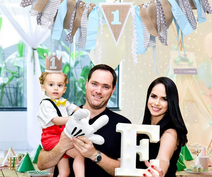 High Chair Banner For 1st Birthday - First Birthday Decorations For Photo Booth Props, Birthday Souvenir and Gifts For Kids,Birthday Package for Baby (BABY BOY)